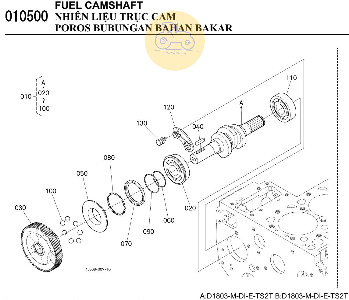 Trục cam nhiên liệu